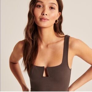 Abercrombie & Fitch Soft AF Ponte Notch Bodysuit